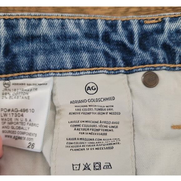 AG Adriano Goldschmied The Etta Women's Size 26 High Waisted Jeans Wide Leg Crop - Picture 7 of 16